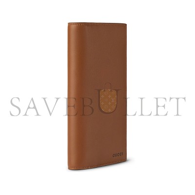 GUCCI GG EMBLEM LONG EMBOSSED WALLET 818955 (19*10*2cm)